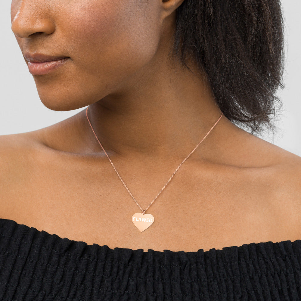 Flawed - Engraved Heart Necklace