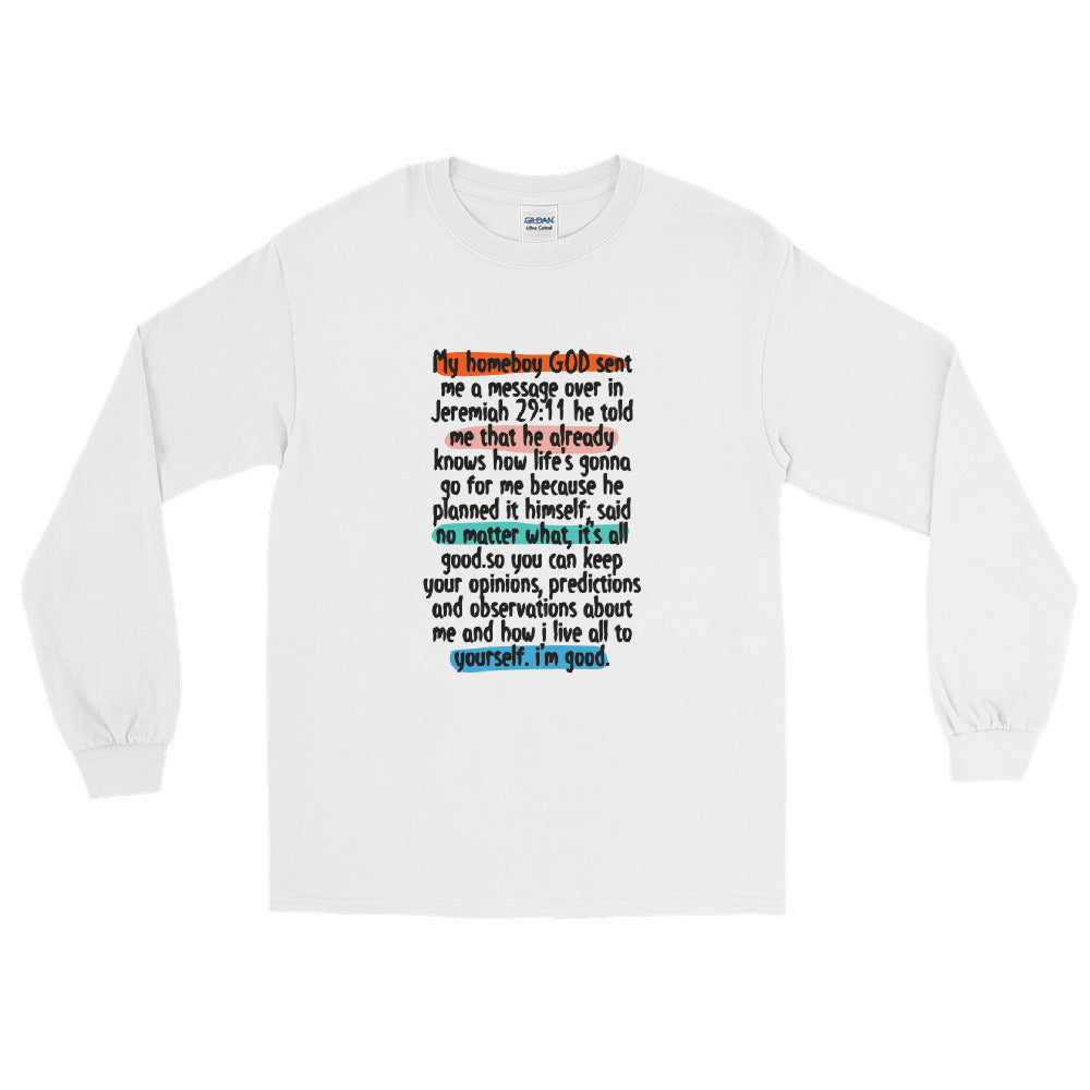 Jeremiah 29:11 Men’s Long Sleeve Shirt