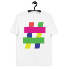 Load image into Gallery viewer, Multi-Colored Hashtag Organic Cotton Tee
