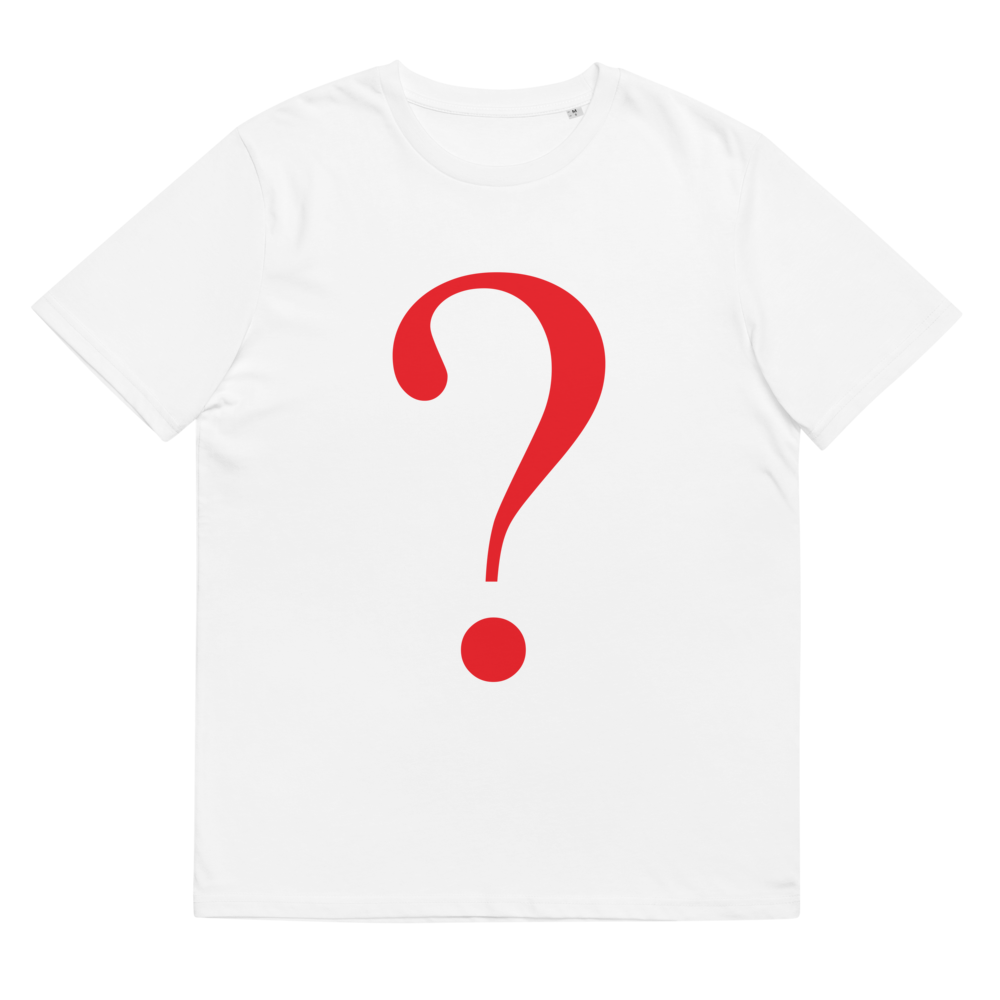 Red Question Mark Organic Cotton TEE